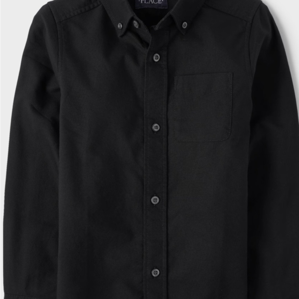 The Children's Place Black Button-Up Shirt